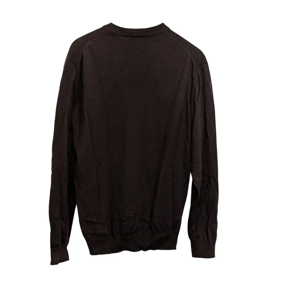 Banana Republic Sweater Brown Merino Wool V-Neck Knit 247270-03 - Large